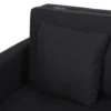 2 zits slaapbank met bedfunctie & opbergruimte, rugkussen, polycotton, hout, antraciet, 152x101x81cm 10