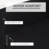 2 zits slaapbank met bedfunctie & opbergruimte, rugkussen, polycotton, hout, antraciet, 152x101x81cm 7