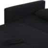 2 zits slaapbank met bedfunctie & opbergruimte, rugkussen, polycotton, hout, antraciet, 152x101x81cm 9