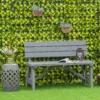 2 zits tuinbank hout, weerbestendige zitbank, uv bestendige tuinmeubelen met rugleuningen, parkbank belastbaar tot 220kg, balkonbank, houten bank voor balkon terras, tuin, 116 x 56 x 80 cm, grijs 2