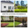 2 zits tuinbank hout, weerbestendige zitbank, uv bestendige tuinmeubelen met rugleuningen, parkbank belastbaar tot 220kg, balkonbank, houten bank voor balkon terras, tuin, 116 x 56 x 80 cm, grijs 7