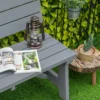 2 zits tuinbank hout, weerbestendige zitbank, uv bestendige tuinmeubelen met rugleuningen, parkbank belastbaar tot 220kg, balkonbank, houten bank voor balkon terras, tuin, 116 x 56 x 80 cm, grijs 9