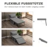 4 in 1 eenpersoonsbed gastenbed vouwbed stoel ottoman, 8 cm matras, 5 stappen hoogteverstelbaar, stalen frame, 188x75x38cm 7