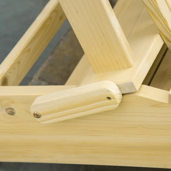 Adirondack tuinstoel inklapbaar met voetensteun 78 x 140 x 94 cm gemaakt van grenenhout, comfortabele tuinligstoel voor buitenmeubilair 10