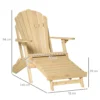 Adirondack tuinstoel inklapbaar met voetensteun 78 x 140 x 94 cm gemaakt van grenenhout, comfortabele tuinligstoel voor buitenmeubilair 4