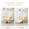 Adirondack tuinstoel inklapbaar met voetensteun 78 x 140 x 94 cm gemaakt van grenenhout, comfortabele tuinligstoel voor buitenmeubilair 5