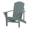 Adirondack tuinstoel met bekerhouder, tuinligstoel van massief hout, donkergrijs, 97x72,5x93 cm, ideaal voor balkon & terras 1