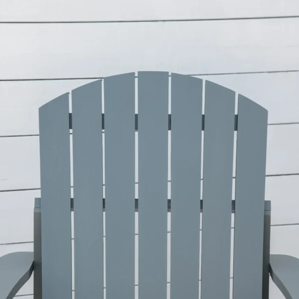 Adirondack tuinstoel met bekerhouder, tuinligstoel van massief hout, donkergrijs, 97x72,5x93 cm, ideaal voor balkon & terras 10