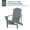 Adirondack tuinstoel met bekerhouder, tuinligstoel van massief hout, donkergrijs, 97x72,5x93 cm, ideaal voor balkon & terras 5