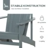 Adirondack tuinstoel met bekerhouder, tuinligstoel van massief hout, donkergrijs, 97x72,5x93 cm, ideaal voor balkon & terras 7