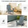 Adirondack tuinstoel met bekerhouder, tuinligstoel van massief hout, donkergrijs, 97x72,5x93 cm, ideaal voor balkon & terras 8