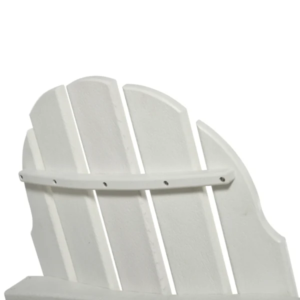 Adirondack vouwbare tuinstoel 75x87x93cm, witte tuinstoel voor balkon & tuinmeubilair 10