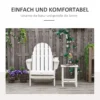 Adirondack vouwbare tuinstoel 75x87x93cm, witte tuinstoel voor balkon & tuinmeubilair 5