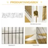 Afscheidingshek hond verstelbaar beschermingshek met voeten 432 x 70 cm hout hondenhek opvouwbaar trapbeschermingshek hondenafscheidingshek voor trappen, deuren, gang, 6 panelen, wit 8