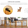 Afscheidingshek hond verstelbaar beschermingshek met voeten 432 x 70 cm houten hondenhek vouwbaar trapbeschermingshek hondenafscheidingshek voor trappen, deuren, gang, 6 panelen, geel 9