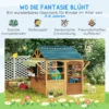 Aiyaplay houten speelhuis opvouwbaar kinderspeelhuis buiten met ramen, deur, vensterbank, regenkappen, kinderhuis, tuinhuis voor kinderen 3 8 jaar 5