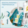Aiyaplay kinder glijbaan, 4 in 1, peuterglijbaan met basketbalring, telescopisch klimrek glijbaan met basketbal voor kinderen 1 3 jaar, binnen, geel 70 x 177 x 92 cm 7
