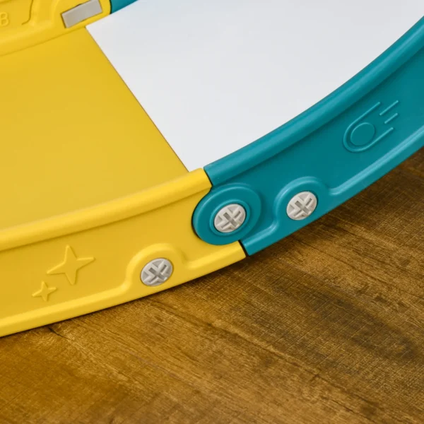Aiyaplay kinder glijbaan, 4 in 1, peuterglijbaan met basketbalring, telescopisch klimrek glijbaan met basketbal voor kinderen 1 3 jaar, binnen, geel 70 x 177 x 92 cm 9