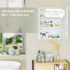 Apothekerskast wandmontage afsluitbaar met 2 sleutels van staal in wit 40x15x53,5cm voor badkamer & keuken 6