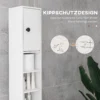 Badkamerkast smal, hoge kast toiletkast met lade en 4 open vakken, badkamerkast voor kleine ruimtes badkamer, woonkamer 20 x 20 x 180 cm wit 6