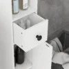 Badkamerkast smal, hoge kast toiletkast met lade en 4 open vakken, badkamerkast voor kleine ruimtes badkamer, woonkamer 20 x 20 x 180 cm wit 9