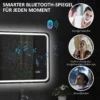 Badkamerspiegel met verlichting 50x70 cm led spiegel wandspiegel met bluetooth muziekfunctie touchschakelaar geheugenfunctie lichtspiegel beschlagvrij met 3 lichtkleuren zilver 6