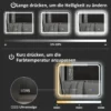 Badkamerspiegel met verlichting 70x90 cm led spiegel wandspiegel met bluetooth muziekfunctie klok touchschakelaar geheugenfunctie lichtspiegel anti condens met 3 lichtkleuren zilver 7