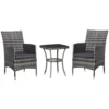 Balkonmeubelset voor 2 personen zitgroep rattan tuinset polyrattan donkergrijs 1