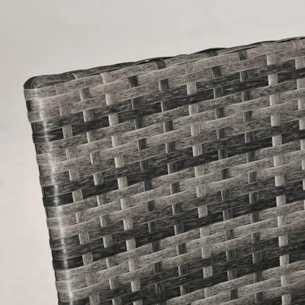 Balkonmeubelset voor 2 personen zitgroep rattan tuinset polyrattan donkergrijs 10