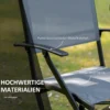 Balkonset opvouwbaar voor 2 personen zitgroep met tafel en 2 stoelen van metaalgaas in zwart grijs voor tuin en terras 6