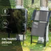 Balkonset opvouwbaar voor 2 personen zitgroep met tafel en 2 stoelen van metaalgaas in zwart grijs voor tuin en terras 7