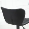 Barkruk 2 delige set retrodesign hoogte verstelbaar 360° draaibaar zwart leer voor thuiskantoor stabiel 47 x 51,5 x 89 109 cm 10