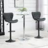 Barkruk 2 delige set retrodesign hoogte verstelbaar 360° draaibaar zwart leer voor thuiskantoor stabiel 47 x 51,5 x 89 109 cm 2