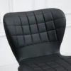 Barkruk 2 delige set retrodesign hoogte verstelbaar 360° draaibaar zwart leer voor thuiskantoor stabiel 47 x 51,5 x 89 109 cm 9