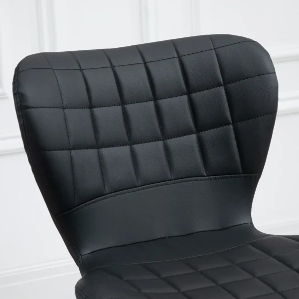 Barkruk 2 delige set retrodesign hoogte verstelbaar 360° draaibaar zwart leer voor thuiskantoor stabiel 47 x 51,5 x 89 109 cm 9