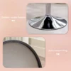 Barkruk, gestoffeerde barkruk met metalen frame, koordlook, verstelbare hoogte keukenstoel met voetensteun 360° draaibare toonbankkruk voor keuken, woonkamer, eetkamer roze 7