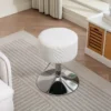 Barkruk, gestoffeerde barkruk met metalen frame, koordlook, verstelbare hoogte keukenstoel met voetensteun 360° draaibare toonbankkruk voor keuken, woonkamer, eetkamer wit 6