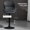 Barkrukken verstelbaar in hoogte 2 delige set draaistoelen 360° draaibaar met rugleuning kunstleer 48,5x55,5x90 110cm voor keuken & bar 6