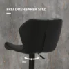 Barkrukken verstelbaar in hoogte 2 delige set draaistoelen 360° draaibaar met rugleuning kunstleer 48,5x55,5x90 110cm voor keuken & bar 7