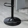 Barkrukken verstelbaar in hoogte 2 delige set draaistoelen 360° draaibaar met rugleuning kunstleer 48,5x55,5x90 110cm voor keuken & bar 8