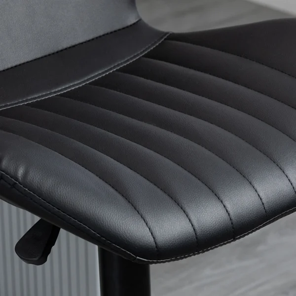 Barkrukken verstelbaar in hoogte 2 delige set draaistoelen 360° draaibaar met rugleuning kunstleer 48,5x55,5x90 110cm voor keuken & bar 9