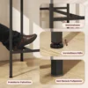 Bartafel set bartafel met barstoel set eettafel met 2 stoelen met antislip voetkussen keukentafel voor eetkamer, keuken, natuurhout 7