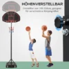 Basketbalring met standaard outdoor in hoogte verstelbaar 195 250 cm voor kinderen 8 14 jaar met wielen 5