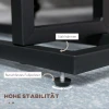 Bijzettafel salontafel met stoffen tas & stalen frame, nachtkastje voor slaapkamer of woonkamer, donkerbruin en zwart 7