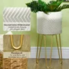 Bloempotten set van 2 plantenstandaard overpot frame voor woonkamer & balkon van metaal, modern ontwerp 6