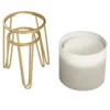 Bloempotten set van 2 plantenstandaard overpot frame voor woonkamer & balkon van metaal, modern ontwerp 7