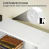Boekenkast, staand rek met 5 niveaus, opbergrek met verstelbare plank voor woonkamer, slaapkamer, wit 7