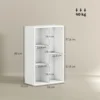 Boekenkast, staand rek met niveaus, opbergrek, keukenrek voor woonkamer, slaapkamer, wit 4