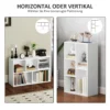 Boekenkast, staand rek met niveaus, opbergrek, keukenrek voor woonkamer, slaapkamer, wit 6