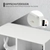 Boekenkast, staand rek met niveaus, opbergrek, keukenrek voor woonkamer, slaapkamer, wit 7
